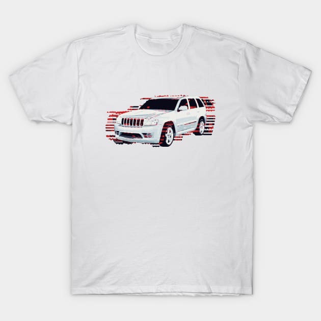 White WK1 Srt8 suv T-Shirt by mfz